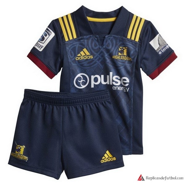 Camiseta Highlanders Niño Primera equipación 2018 Azul Rugby